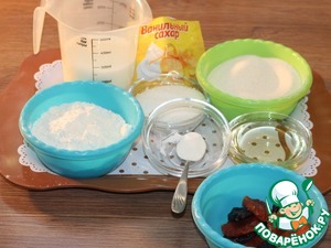 Пирог на кефире "Манник с сухофруктами"