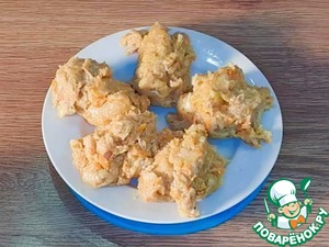 Пузырчатые лепешки с мясной начинкой