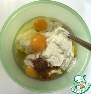Запечённая овсянка с черникой и творогом