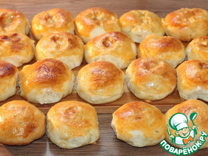 Круглые пирожки с овощами и яйцом